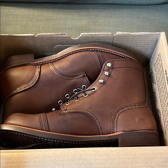Red Wing Brown Leather Boots - Picture 1 of 8